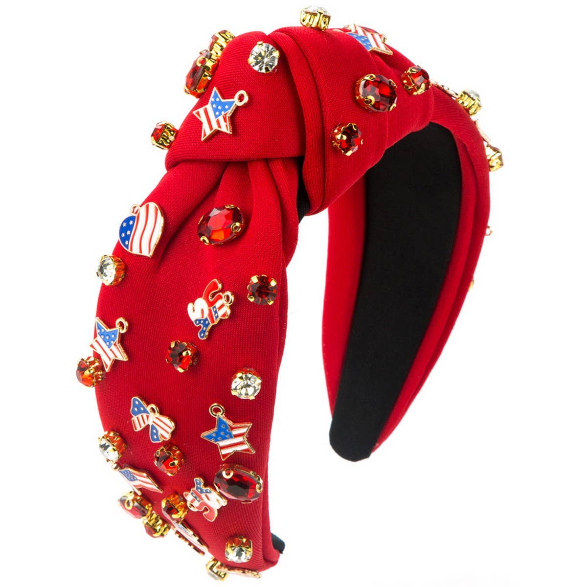 NEW AMERICAN FLAG HEADBAND WITH DIAMONDS_CWAHA1255