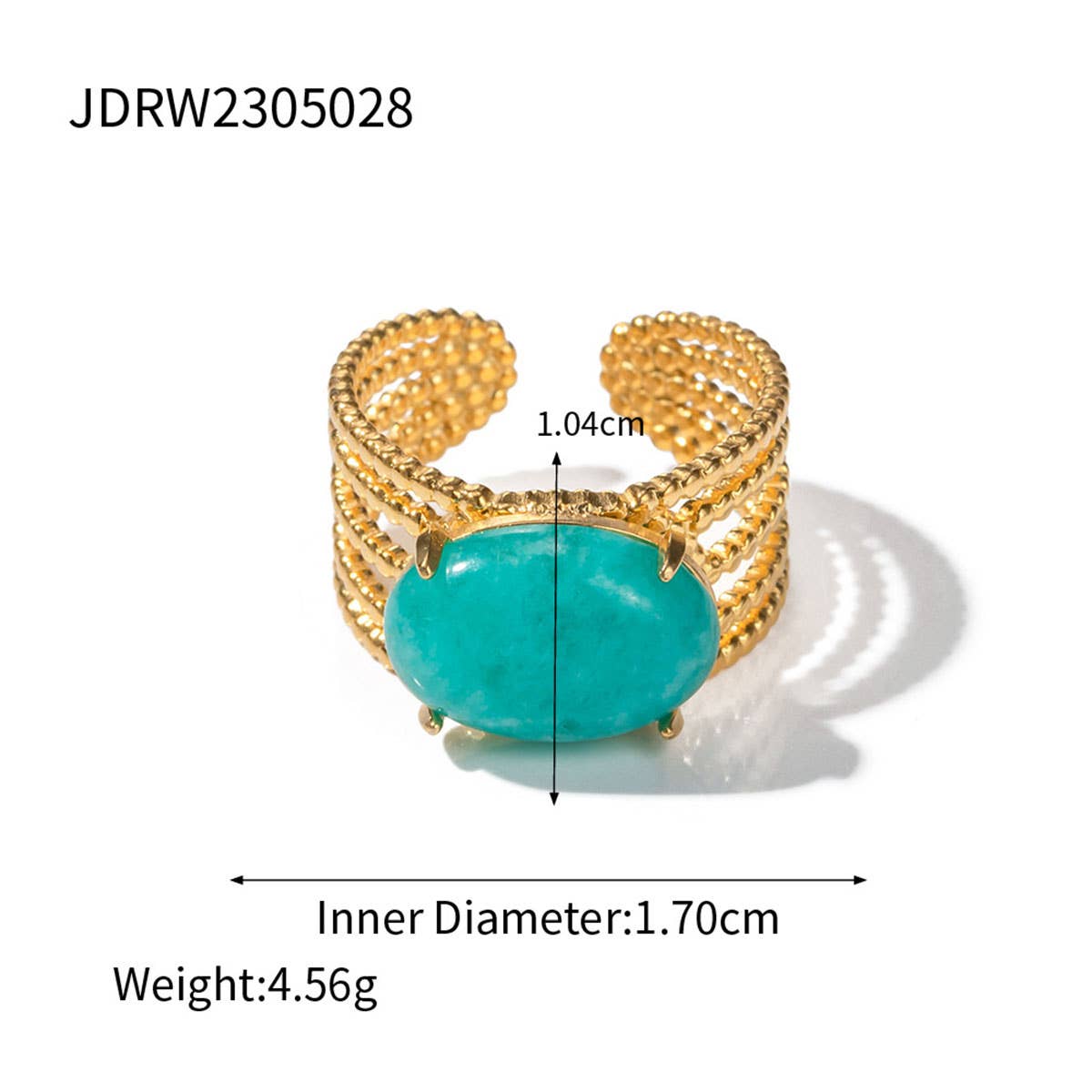 STAINLESS STEEL NATURAL STONE RINGS_TURQUOISE_CWAJE0615