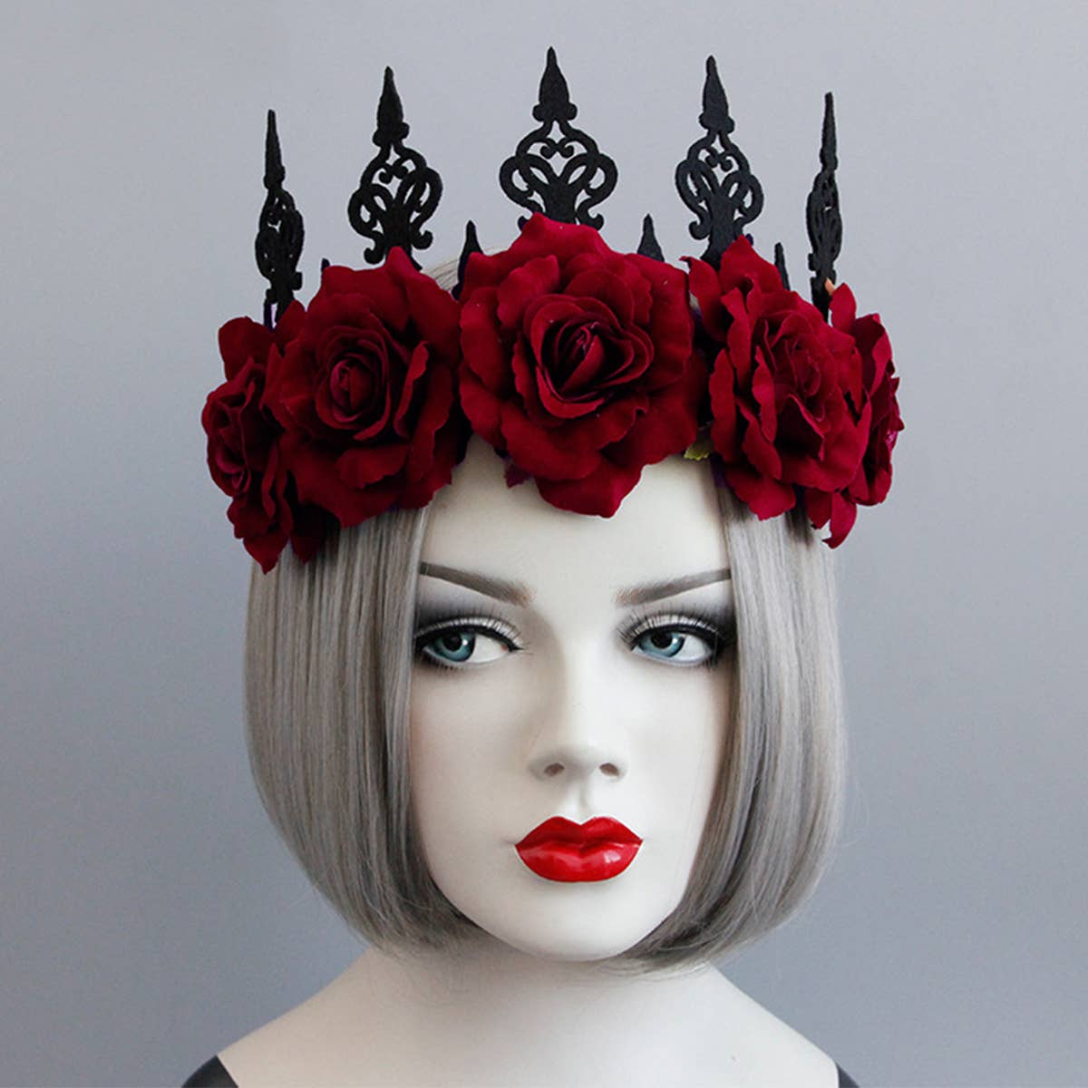 HALLOWEEN FEMALE RED ROSE CROWN_CWMM0125