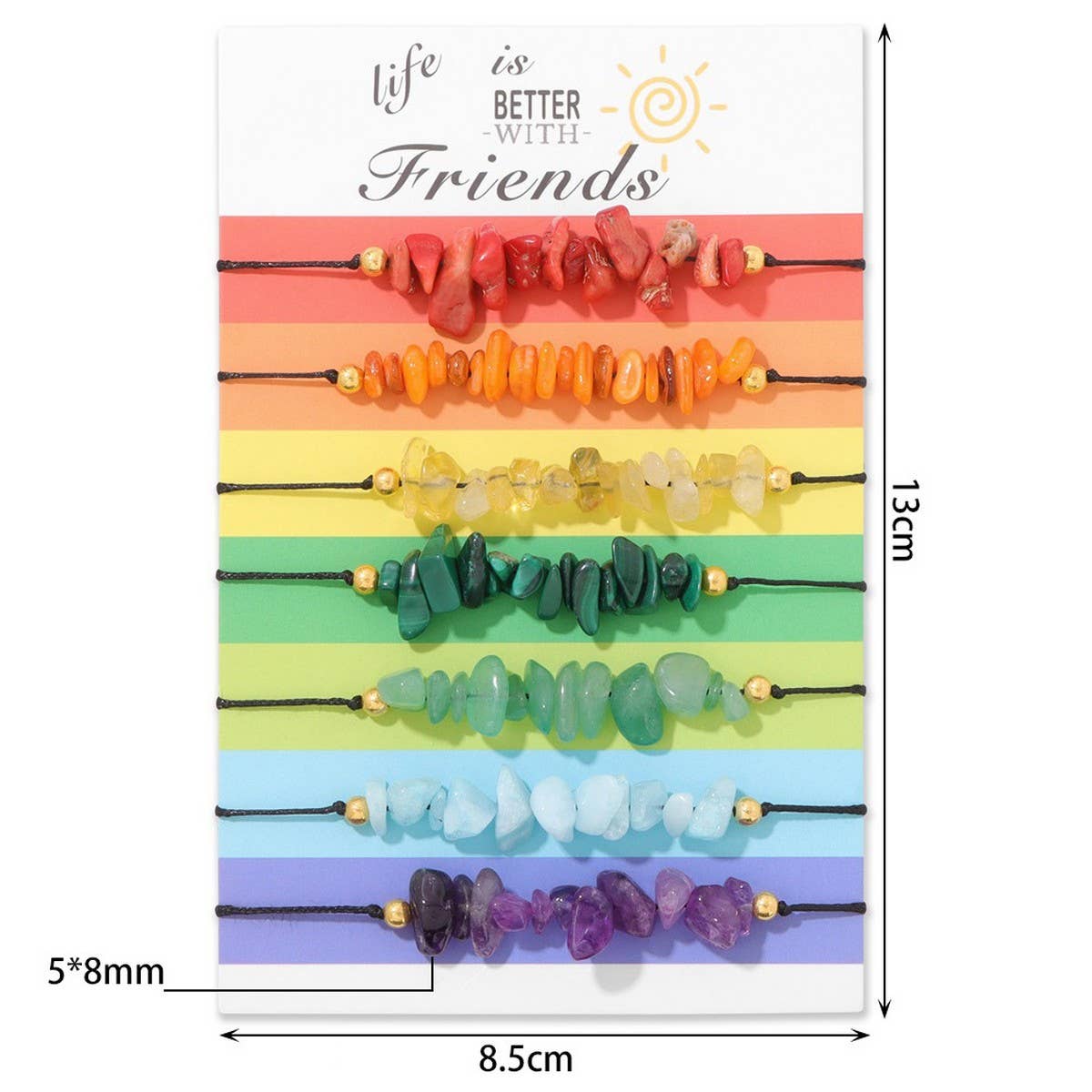 IRREGULAR GRADIENT COLOR CARD SIMPLE BRACELET_CWAJE2100