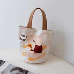 CARTOON PLAID LUNCH BAG FOR MOMS WORK_CWAB5599