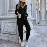 Sports Lace-Up Jumpsuit