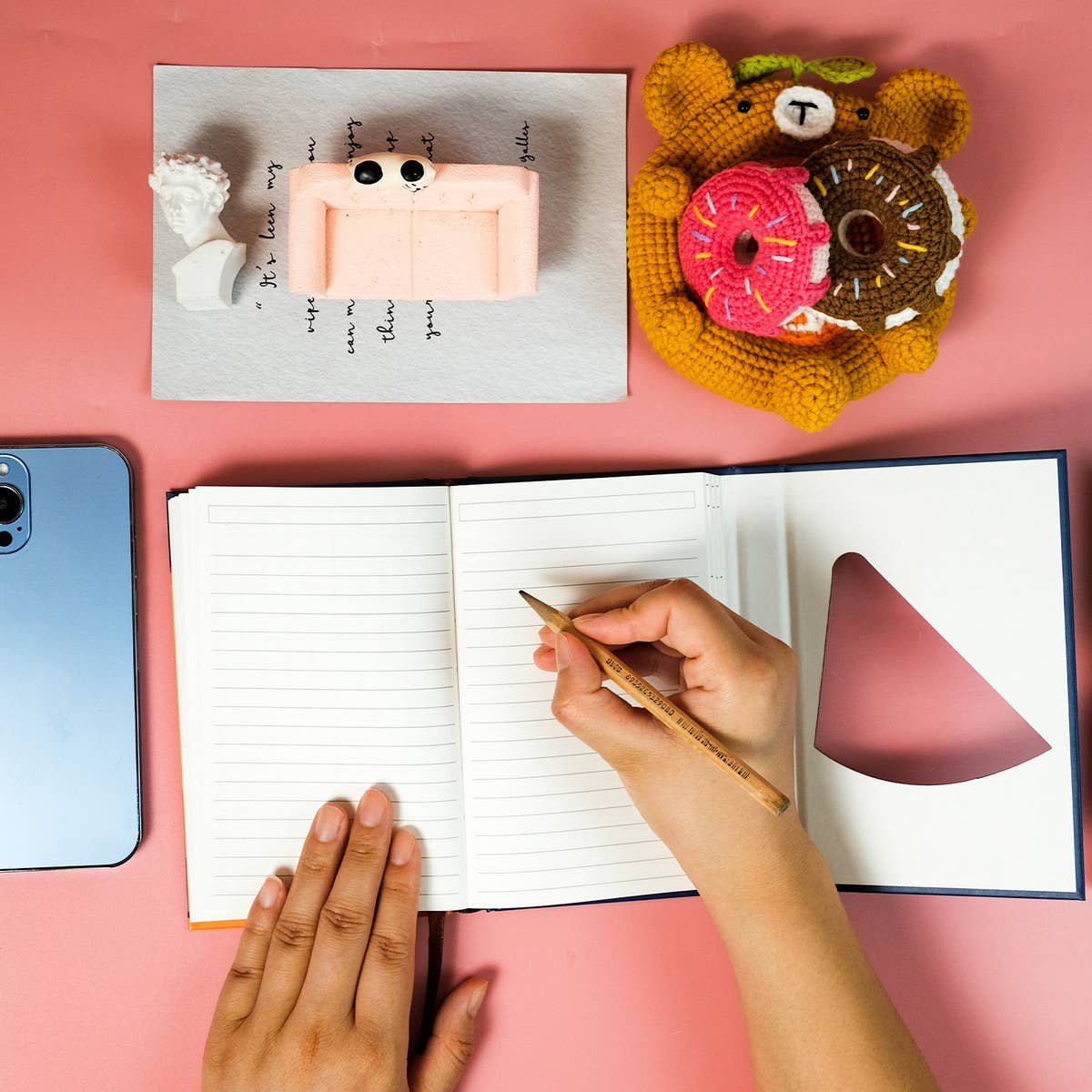 CUTE CARTOON KITTEN COVER HARD COVER NOTEBOOK_CWMM1850