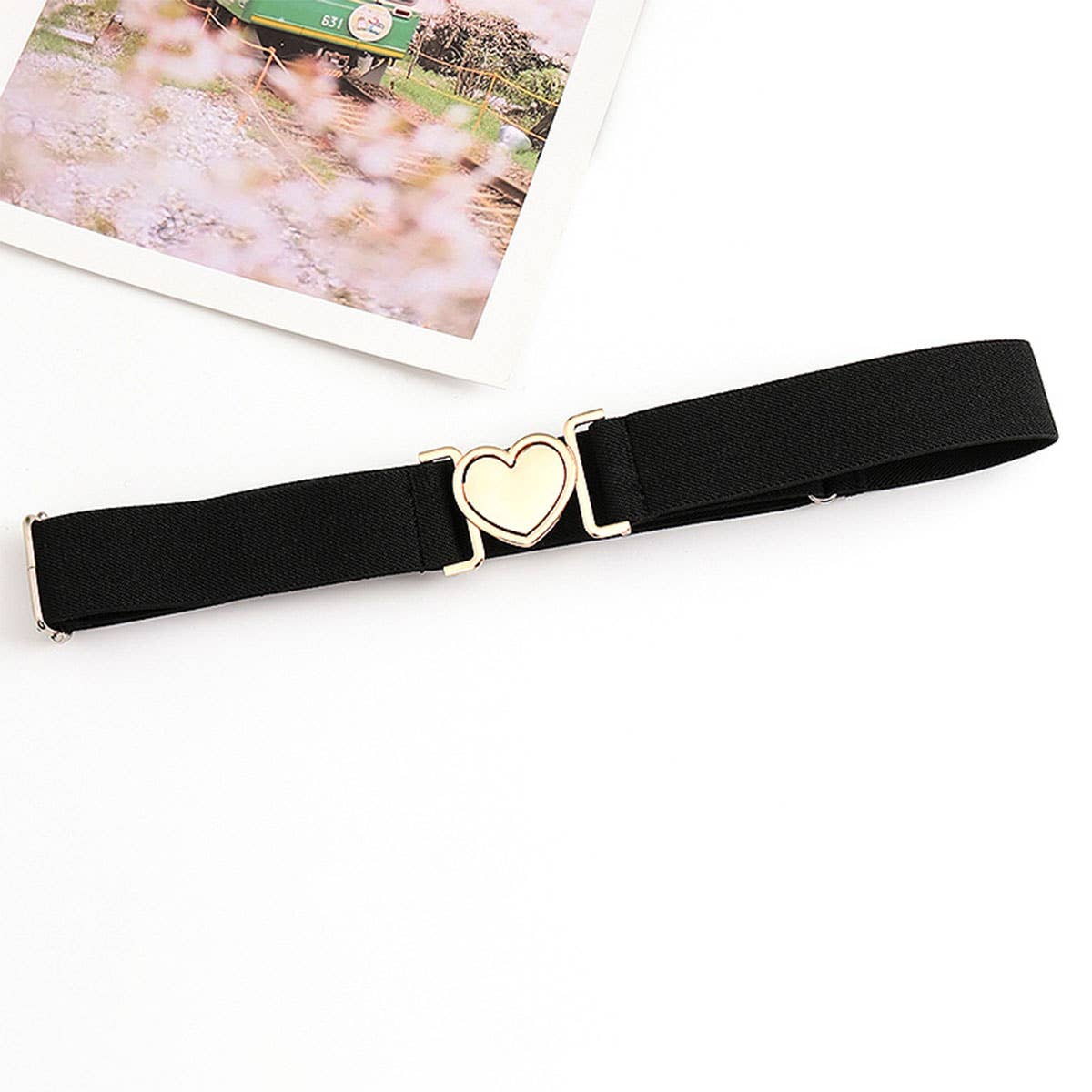 LOVE ALLOY ELASTIC BAND ELASTIC WOVEN CANVAS BELT_CWABE0680