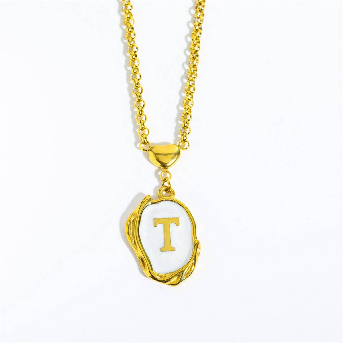 NEW 26 LETTERS OIL DROP THREE DIMENSIONAL NECKLACE_CWMM3756