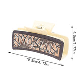Western Cowgirl Sunflower Claw Clip, Faux Leather_Cwaha0609
