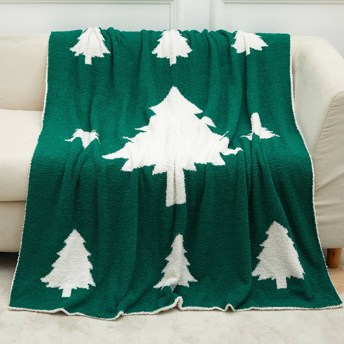 CHRISTMAS SNOWFLAKE KNITTED JACQUARD BLANKET_CWMM1476