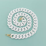 LARGE RESIN ACRYLIC BAG CHAIN WIDE STRAP_CWMM5065