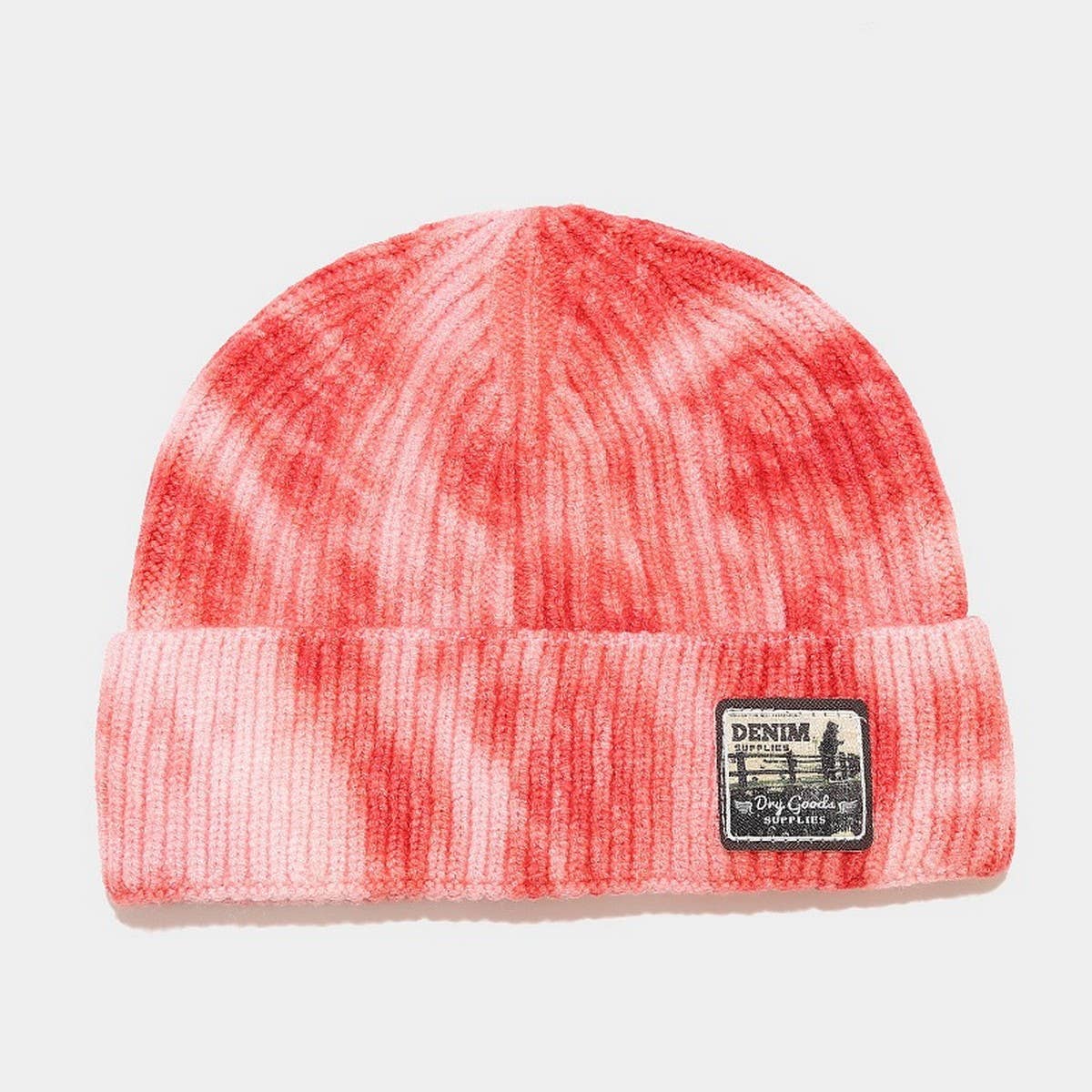 LABEL TIE DYED MELON SHAPED HAT KNITTED HAT_CWAH2076