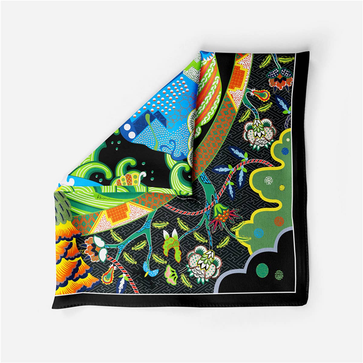 Twilled Satin Mini Scarf Hair Bag Ribbon Wrap