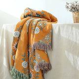 FLOWER TASSEL DOUBLE SIDED BLANKET_CWMM1601