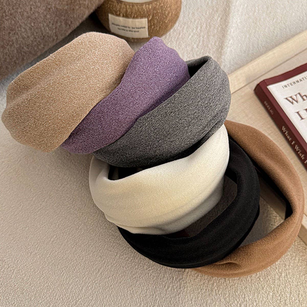 Short Plush Wide Headband Winter Hair Hoop_Cwaha07967