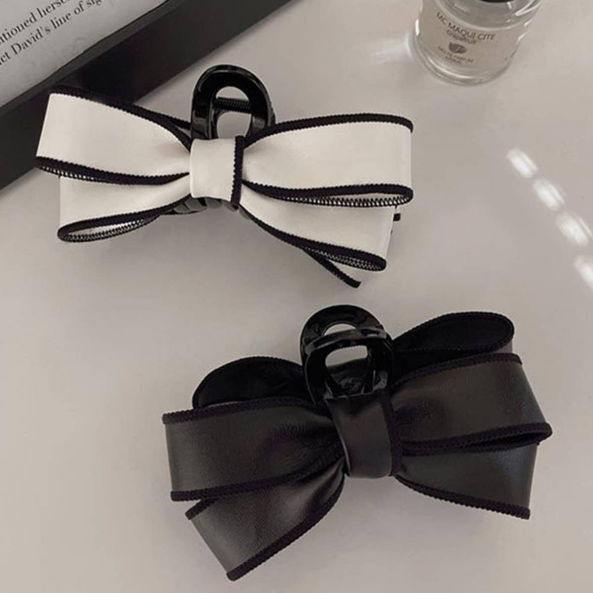 French Elegant Bow Hair Claw Clips_Cwaha0858