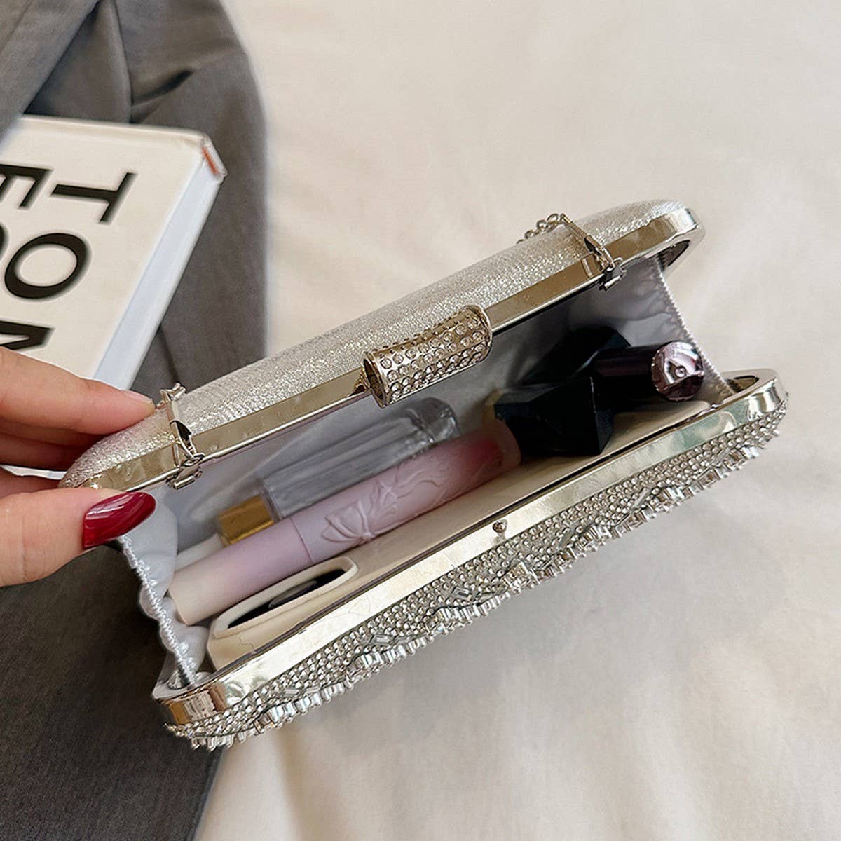 DIAMOND CLUTCH SMALL BAG CELEBRITY EVENING PARTY_CWAB3245