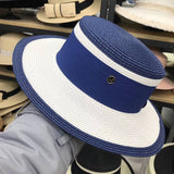 DESIGNER FASHION FLAT TOP STRAW HAT FOR WOMEN_CWAH3438