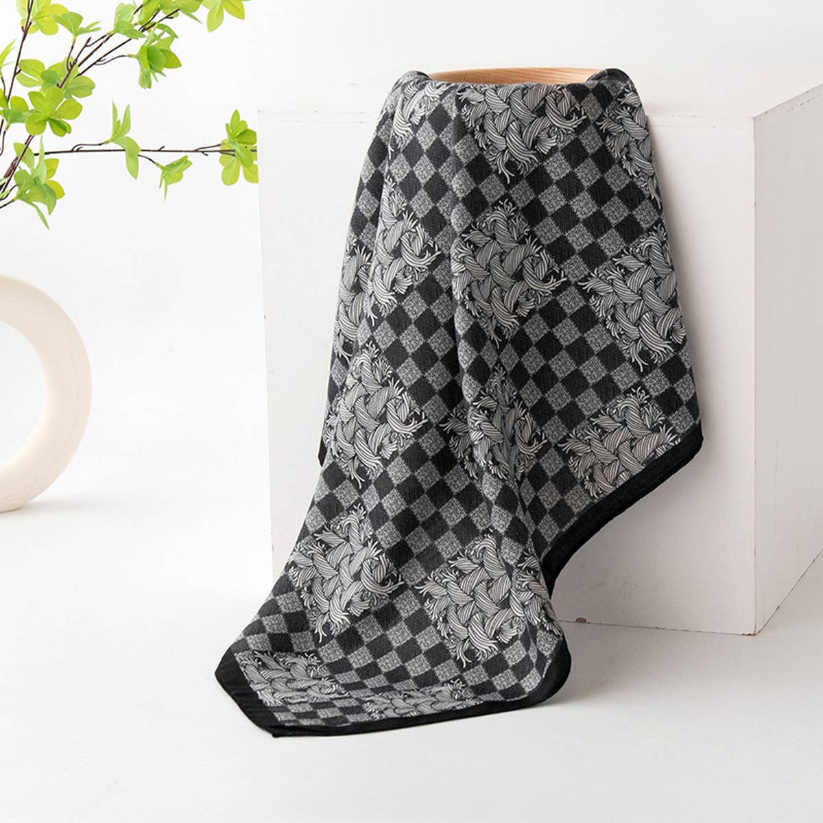 2024 New Plaid Printed Square Scarf_Cwasc0927