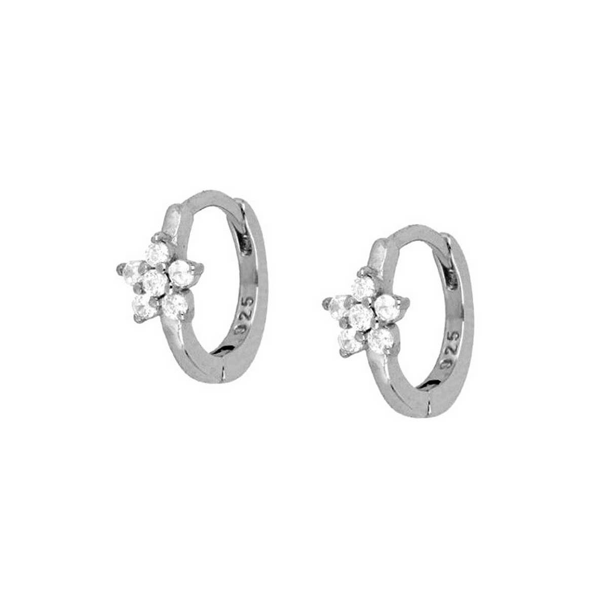 GEOMETRIC FIVE POINTED STAR DIAMOND EARRINGS_CWAJE1772