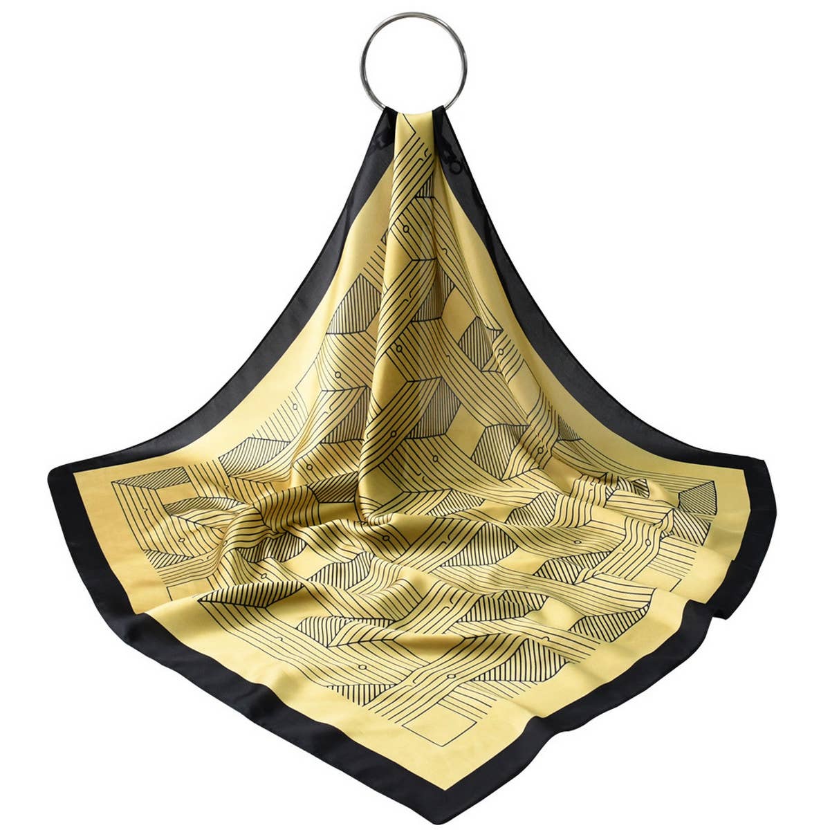 GEOMETRIC SCARF ELEGANT PRINT SQUARE FOR WOMEN_CWASC1166