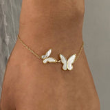ELEGANT SHELL BUTTERFLY BRACELET STAINLESS STEEL_CWAJE4870
