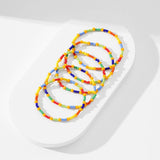 BOHO BEADED ANKLET SET CRYSTAL GLASS BEADS_CWMM6354