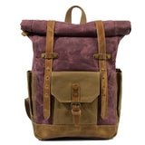 RETRO WATERPROOF CANVAS HIKING BACKPACK_CWAB5523