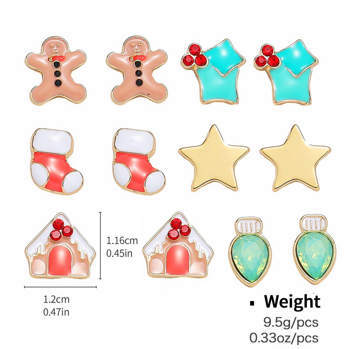 CHRISTMAS COLLECTION NECKLACE AND EARRING SET_CWAJE2836