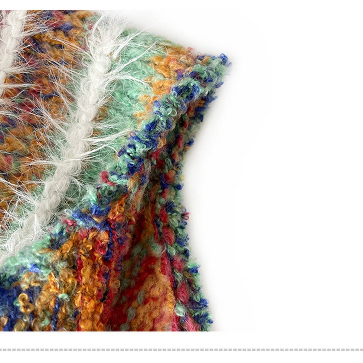 SWEET MIXED COLOR EARMUFFS KNITTED HAT_CWAH2049