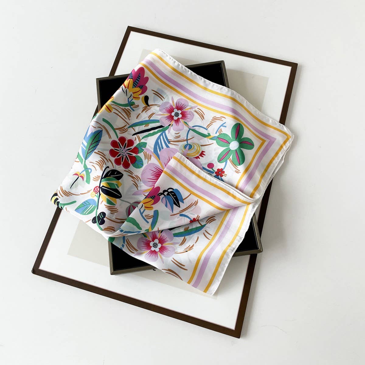 ELEGANT POLKA DOT SATIN SILK SCARF_CWASC0816