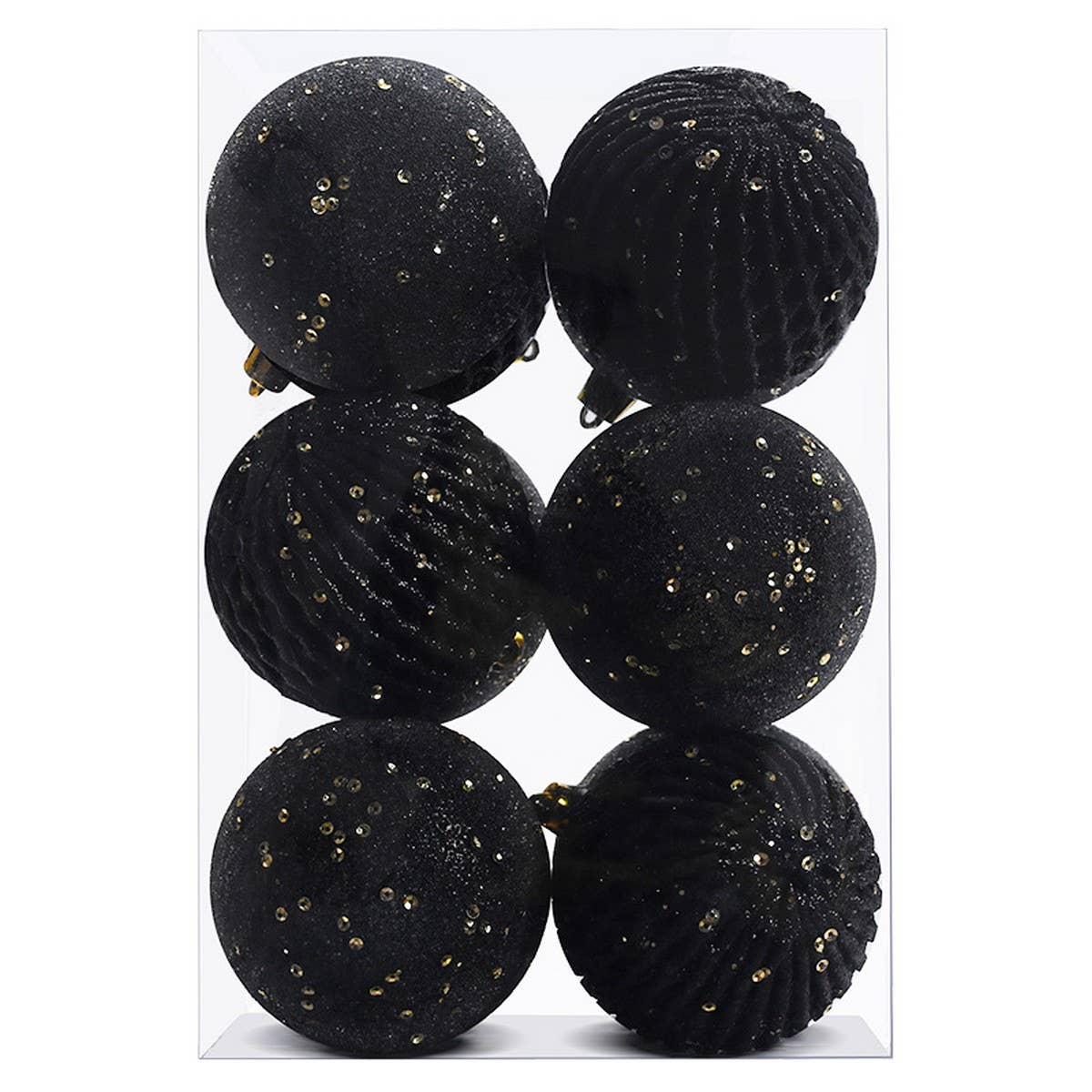 8CM 12PCS GLITTER XMAS BALL ORNAMENT SET_CWMM9871