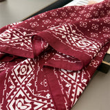 Geometric Herringbone Cotton Linen Square Scarf_Cwasc03433