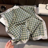 PURPLE FLORAL SILK SCARF ELEGANT SQUARE SCARF_CWASC0626