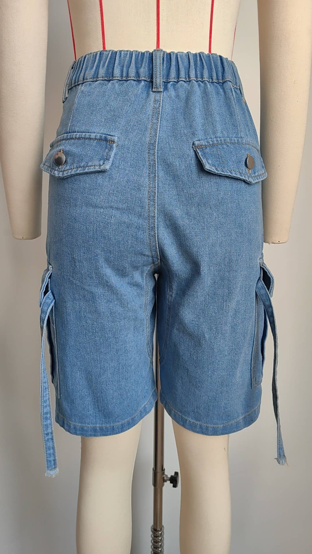 Washed Cargo Cropped Casual Shorts