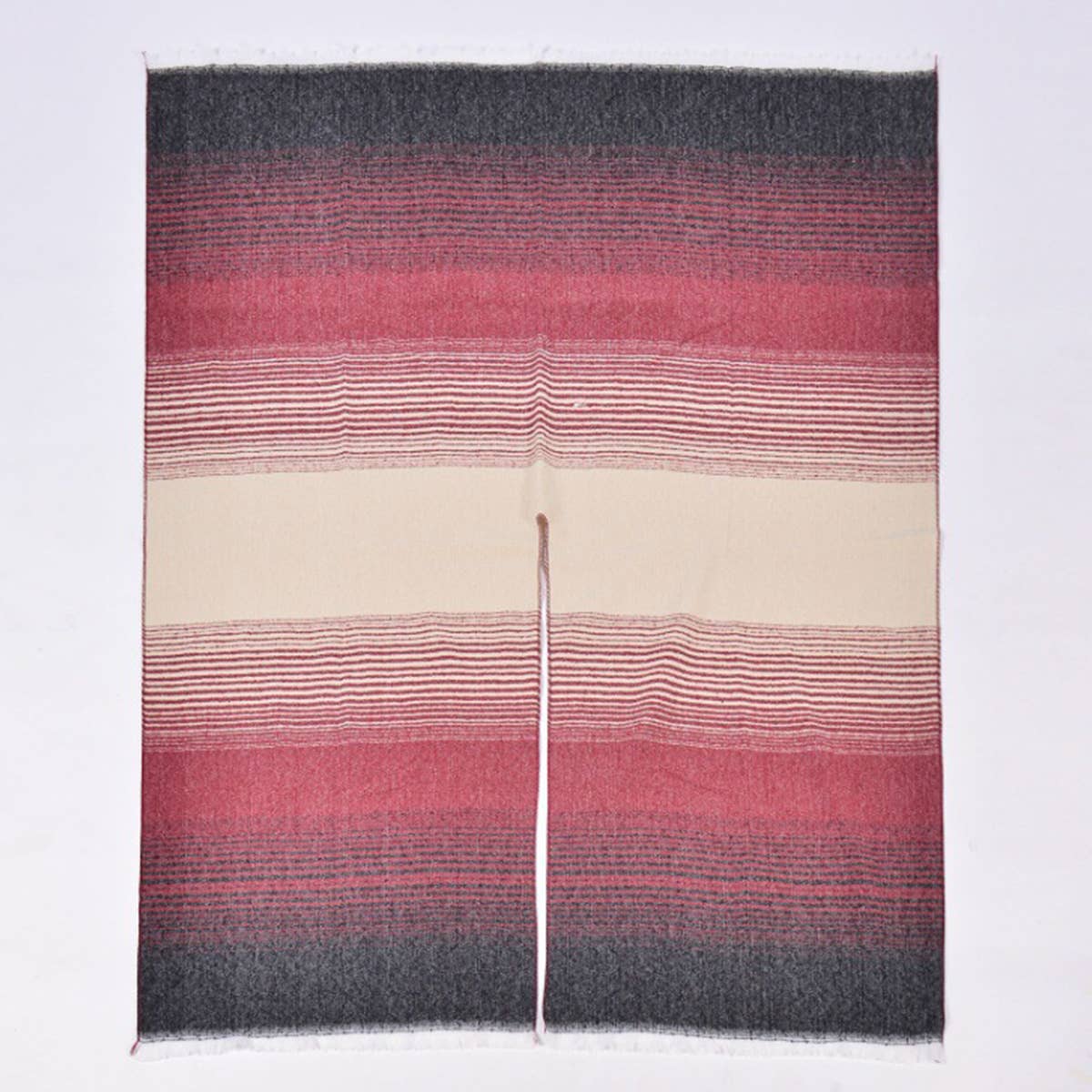 2024 SIMPLE GRADIENT THIN STRIPED SHAWL_CWASC0948