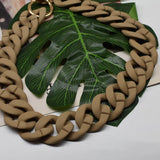 MATTE ACRYLIC RESIN BAG CHAIN TEXTURED STRAP_CWMM5059