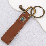 Vintage Western Leather Keychain Pendant_Cwmm0582