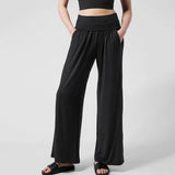 Wide Leg Elasticated Waist Design Pants