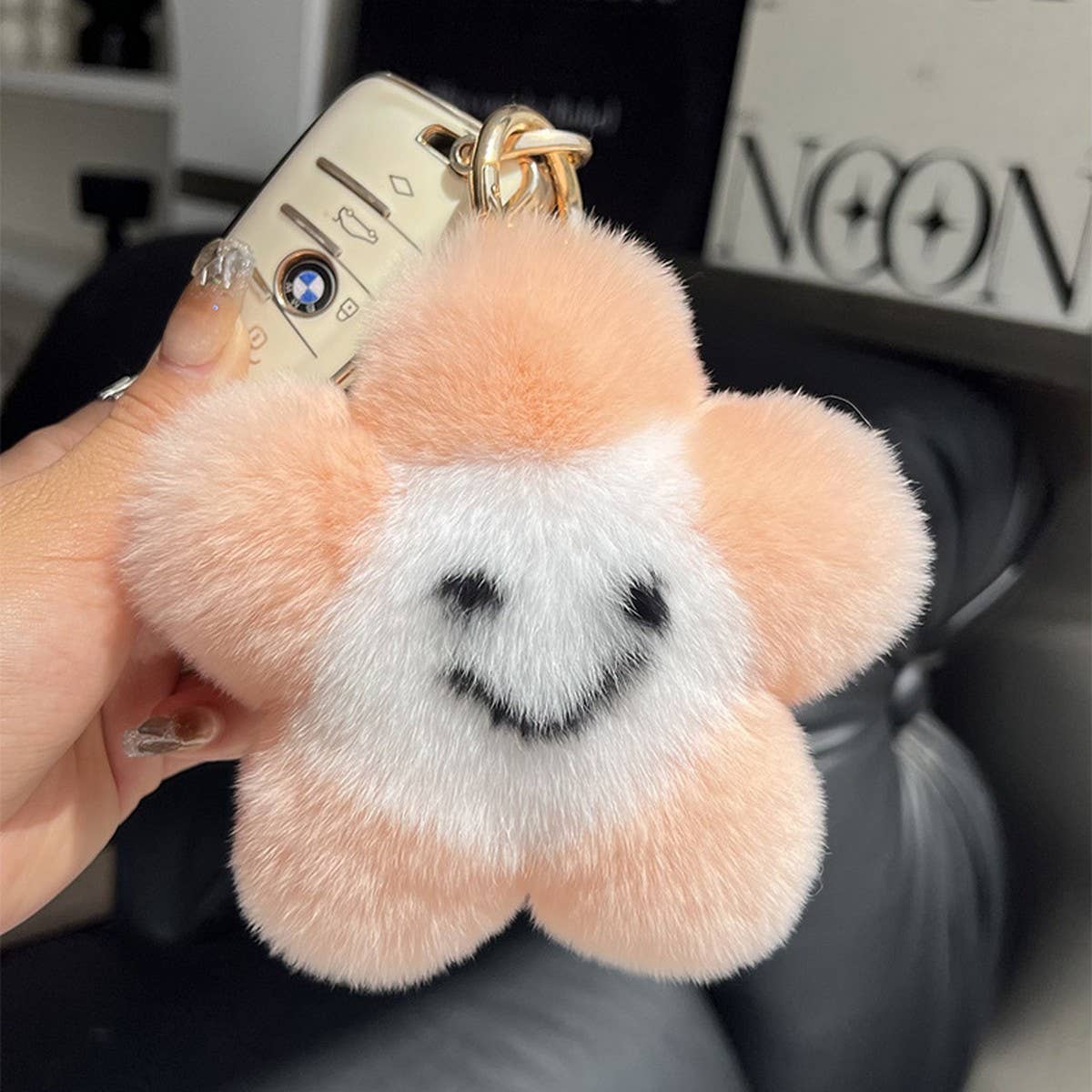 CUTE SMILING LITTLE STAR CAR KEYCHAIN BAG PENDANT_CWMM2551