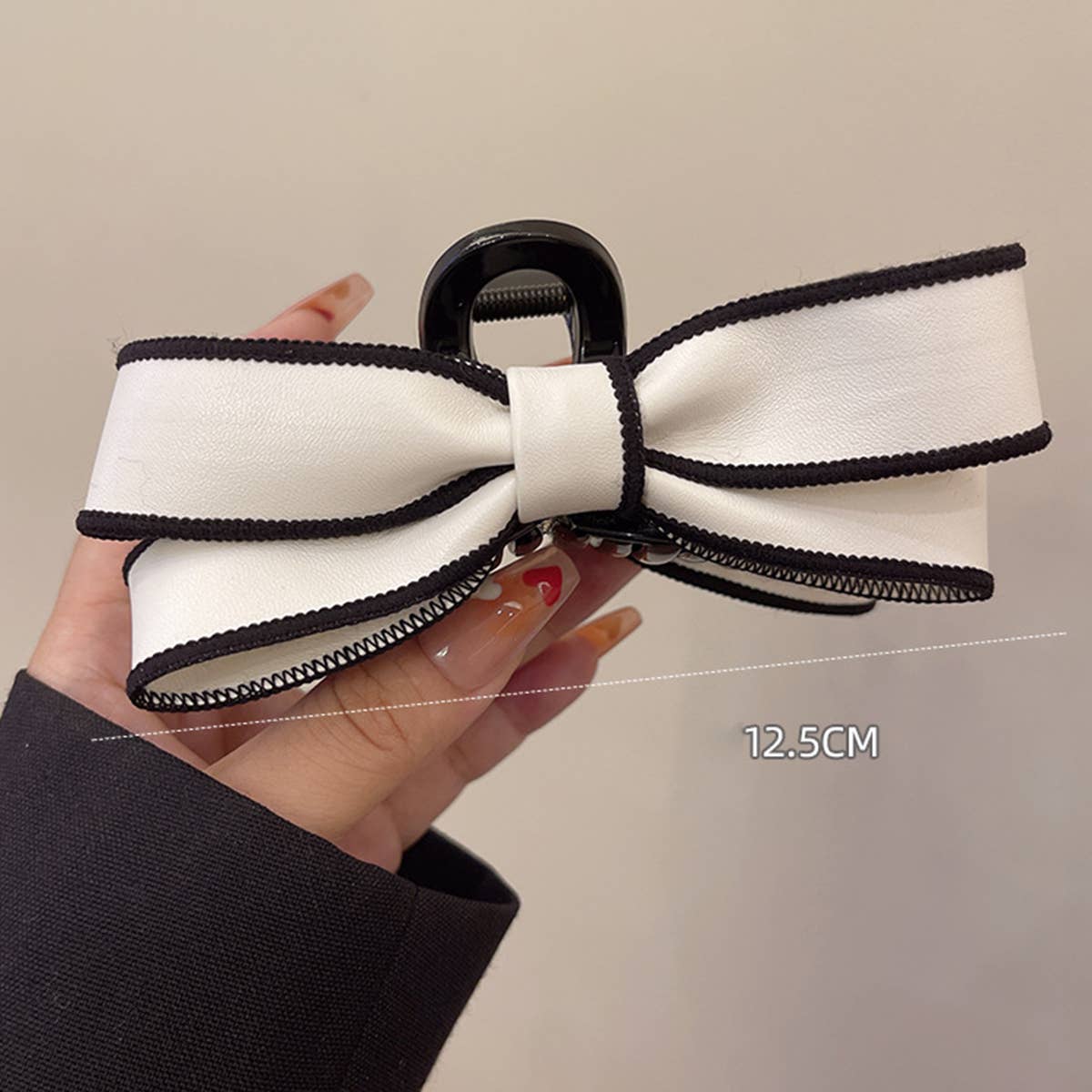 French Elegant Bow Hair Claw Clips_Cwaha0858