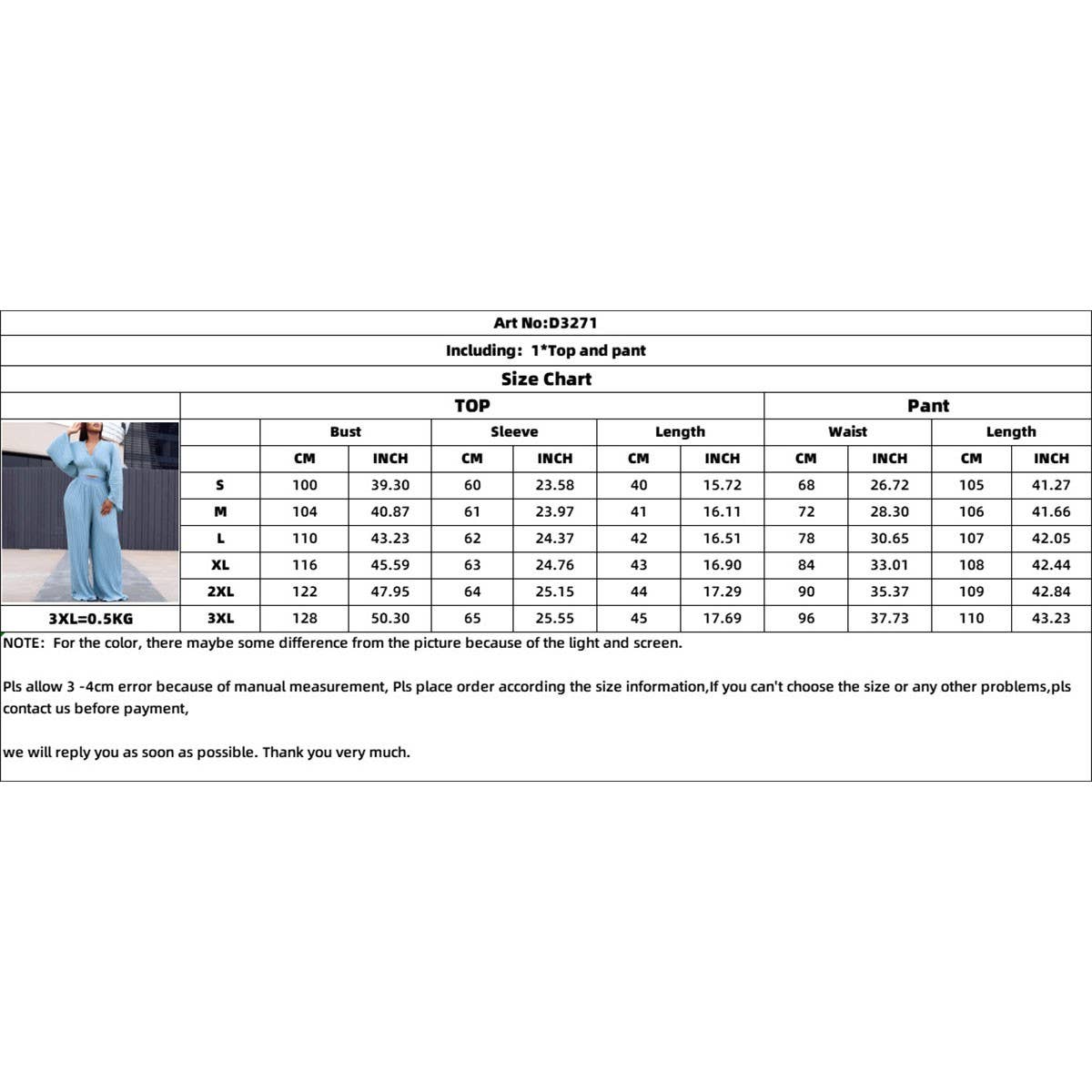 PLEATED V NECK TOP AND WIDELEG PANTS TWO PIECE SET_CWSTB1138