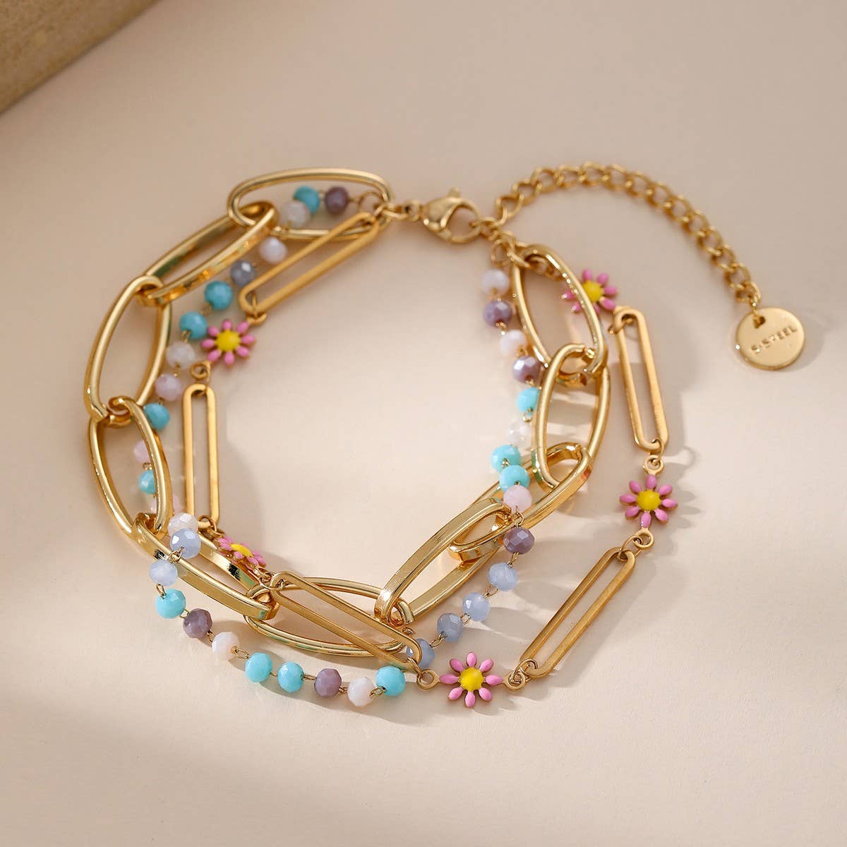 18K STAINLESS STEEL SPLICING CHAIN BRACELET_CWMM3733