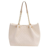 Women Solid Color Plaid Tote Bag_Cwab1594