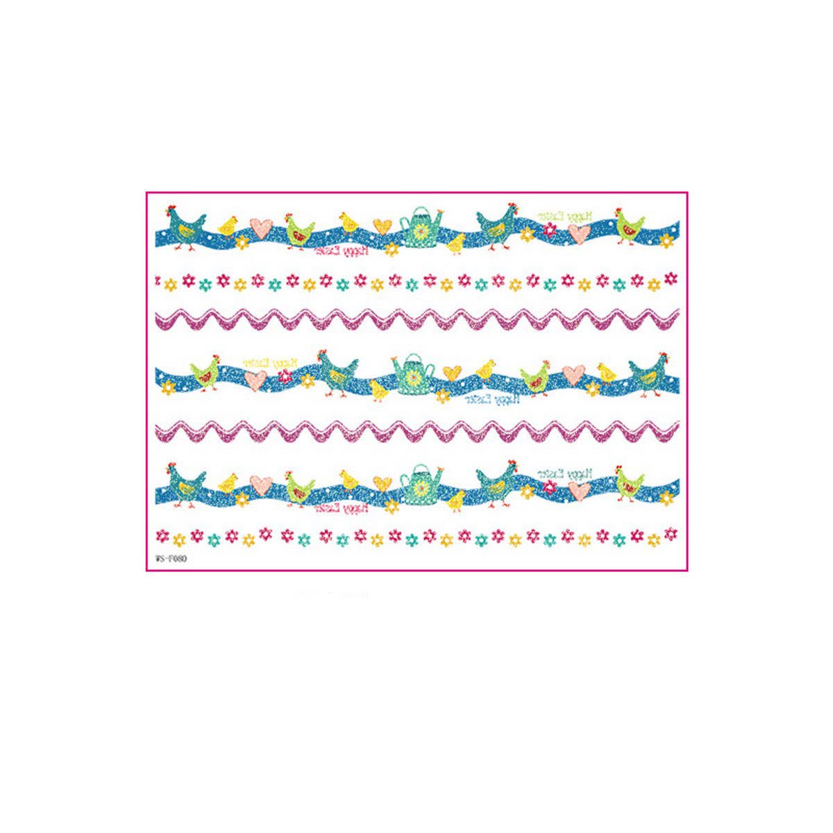 EASTER GLITTER WATER TRANSFER STICKERS FOR CANDLES_CWMM8367