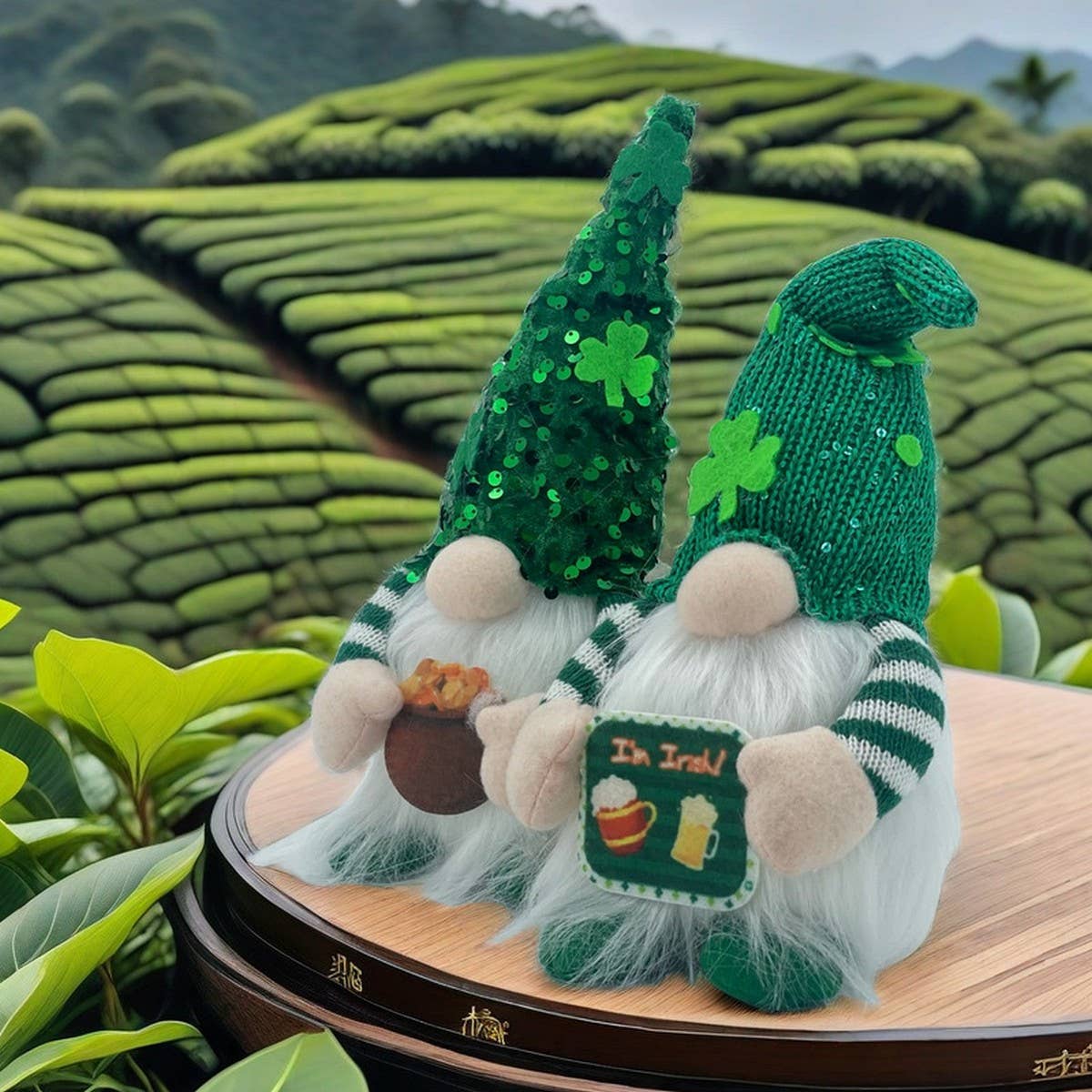 ST PATRICKS DAY FACELESS DOLL RUDOLPH ORNAMENT_CWMM3456