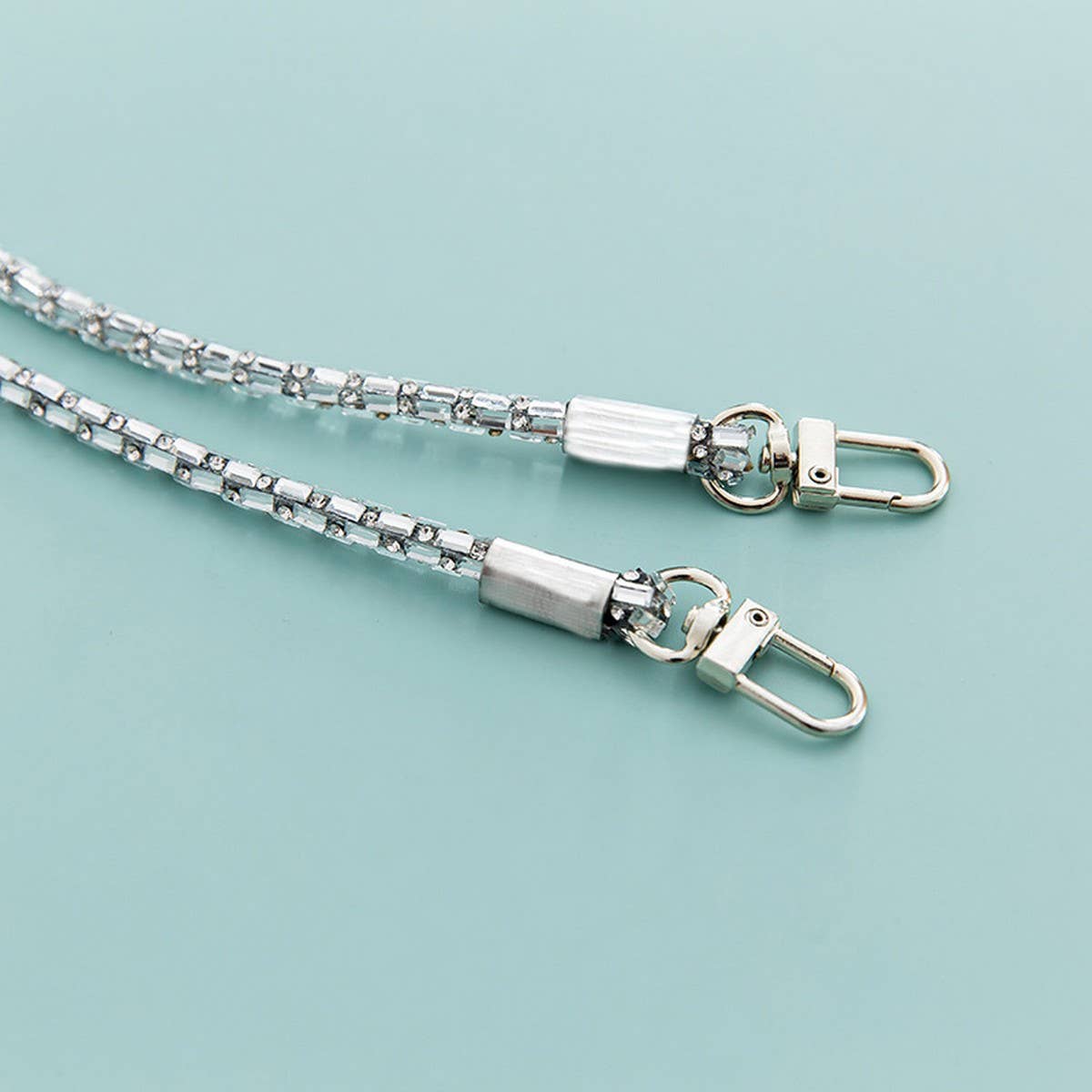 GLASS MIRROR RHINESTONE PHONE CHAIN BAGS STRAP_CWMM5105