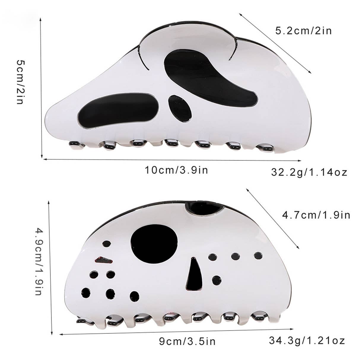 GHOST HAIR CLIP 9 10CM HALLOWEEN SHARK CLIP_CWAHA1635