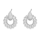 FASHIONABLE ROUND EARRINGS WITH WATER DROPLETS_CWAJE1023