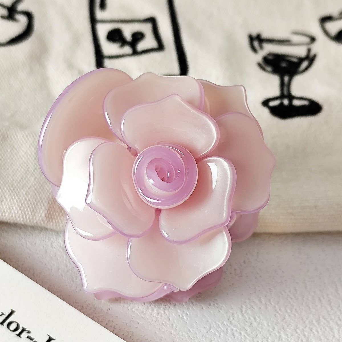 Rose Acetate Hair Clip - Sweet And Elegant_Cwaha07192