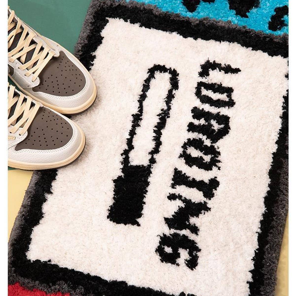 QUICK DRY PLUSH BATHROOM MAT CREATIVE GAMEPAD RUG_CWMM7512