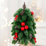 MINI PINECONE RED BERRY CHRISTMAS TABLE DECOR_CWMM9888