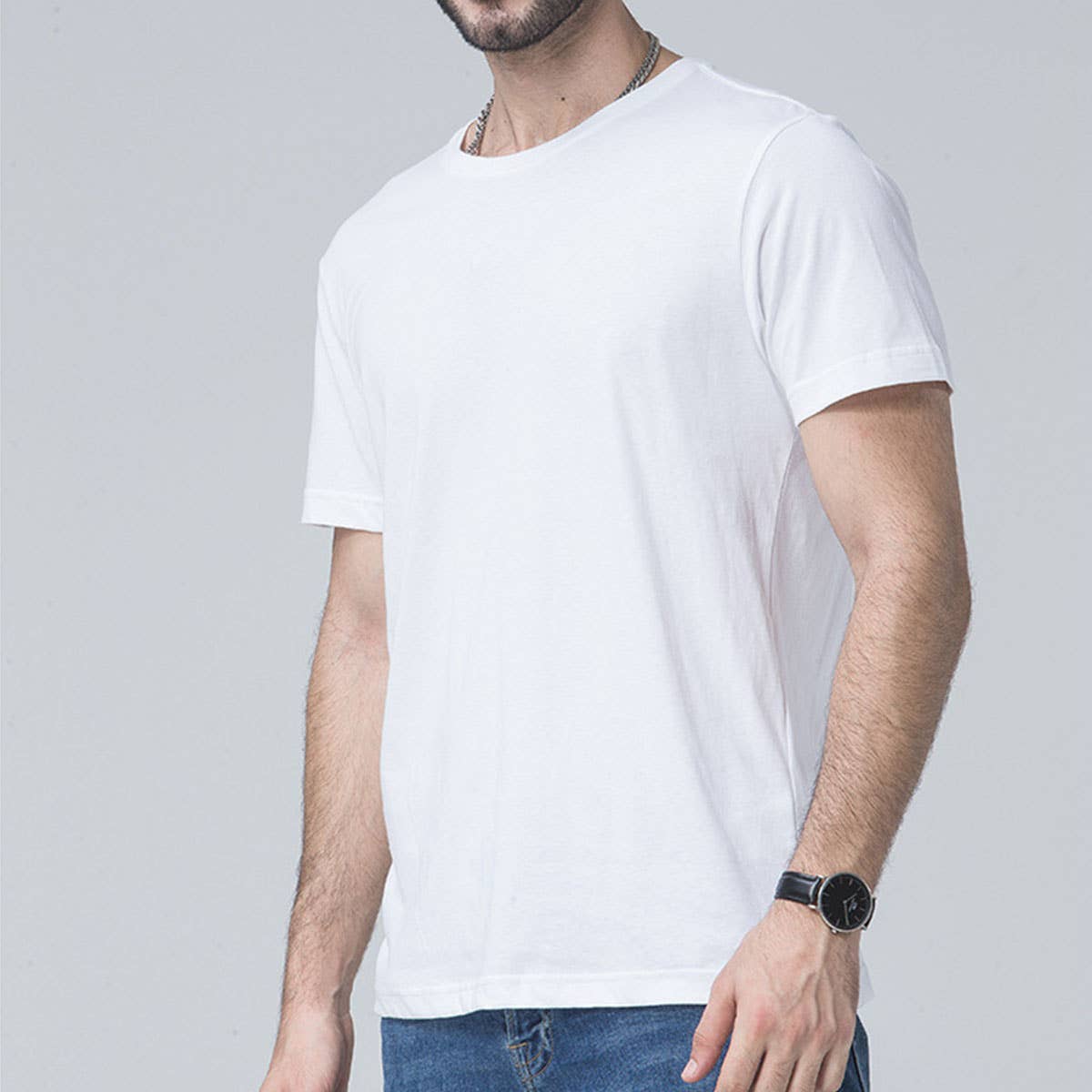 170G SLIM FIT COTTON CREWNECK TEE UNISEX BASIC SHIRT